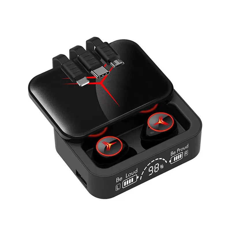 Power bank M88 Plus con auriculares Bluetooth integrados