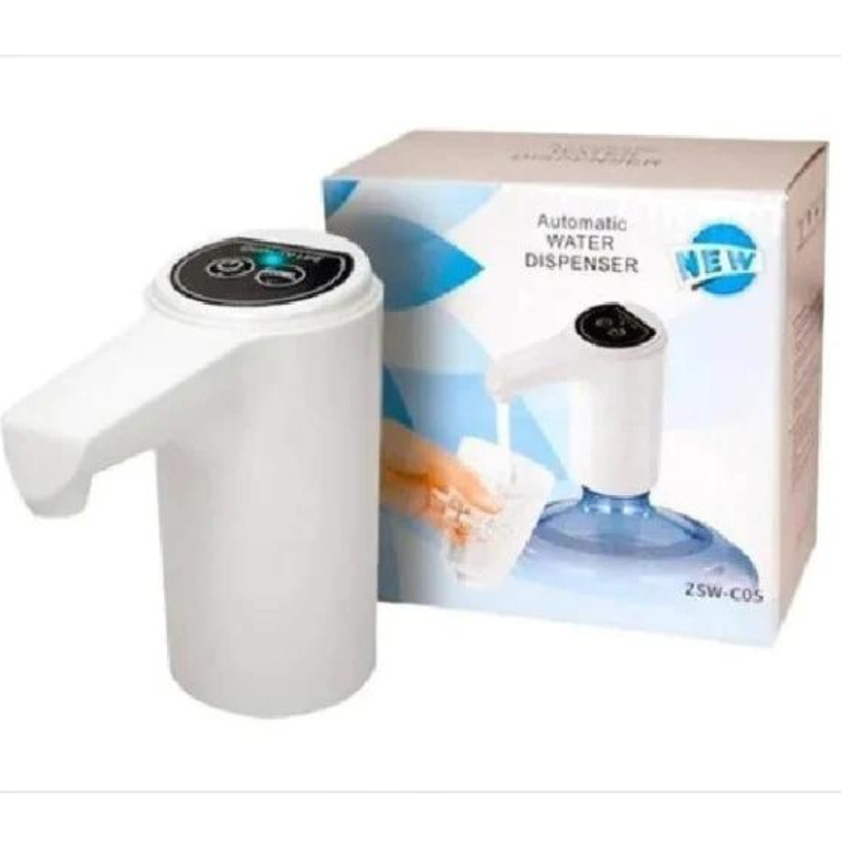 Dispensador digital agua botellón recargable USB portátil