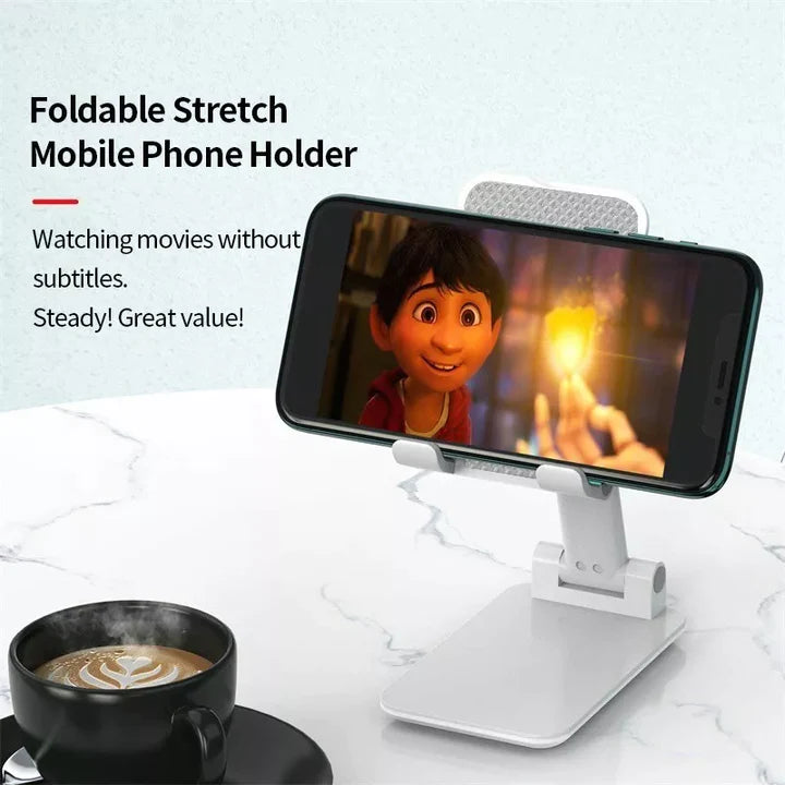 Soporte ajustable plegable para teléfono y tablet