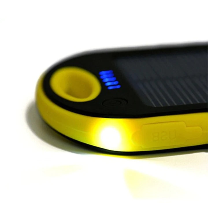 Cargador solar power bank portátil con linterna y brújula