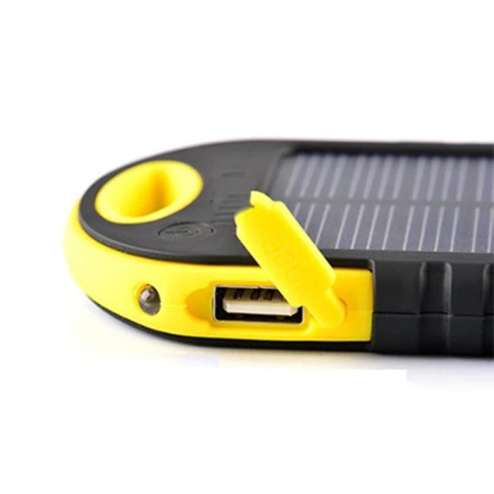 Cargador solar power bank portátil con linterna y brújula