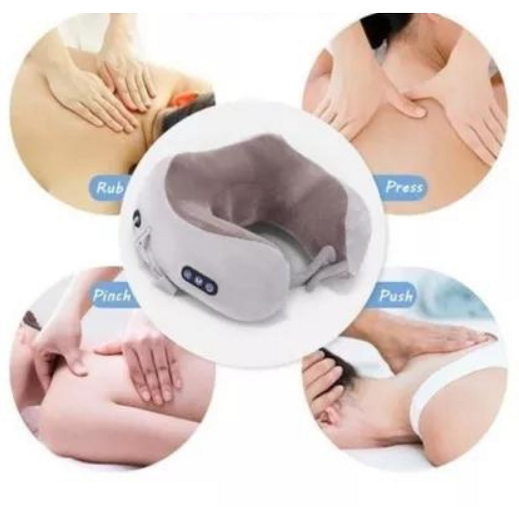 Masajeador almohada cervical recargable con calor infrarrojo
