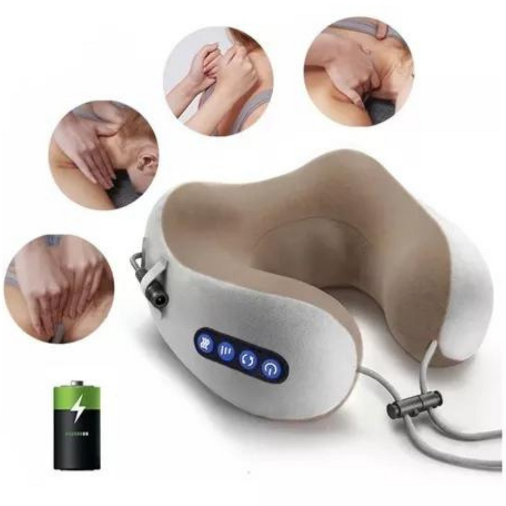 Masajeador almohada cervical recargable con calor infrarrojo