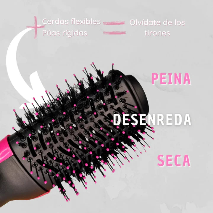 Cepillo Secador 3 en 1 - Peina, Seca y Alisa en Un Solo Paso