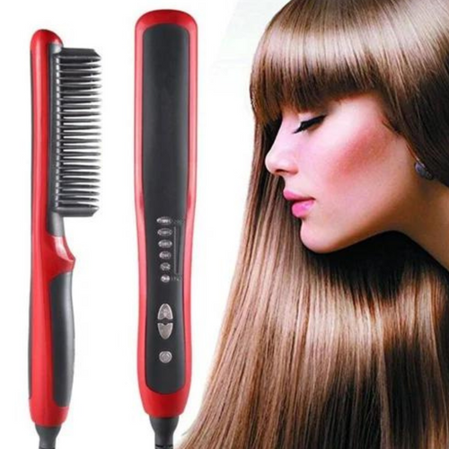 Cepillo alisador anti frizz con placas de titanio