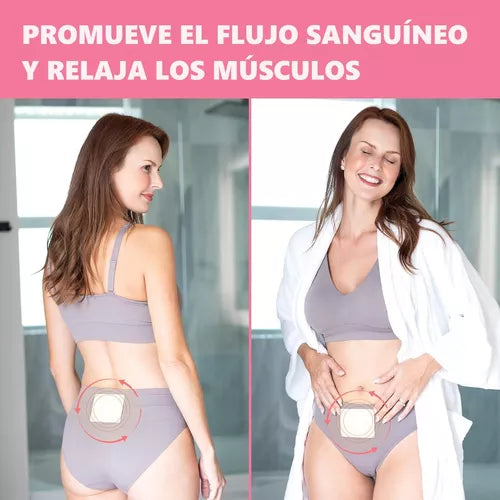 Parche calor cólicos menstruales discreto y adhesivo