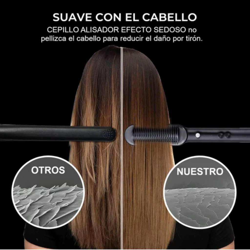 Cepillo rizador multifuncional — resultado ondas