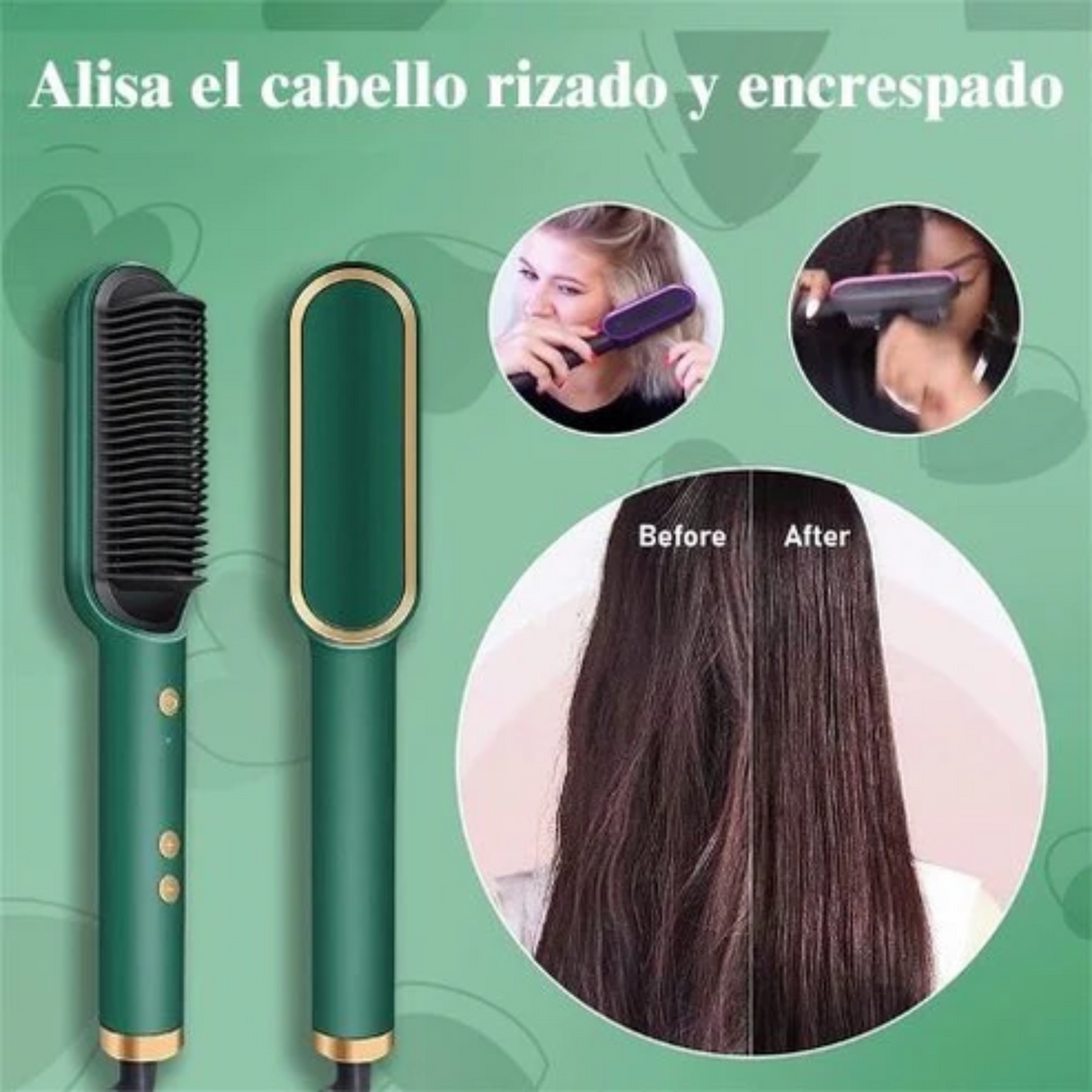 Cepillo alisador — detalle dientes 3D calefactores