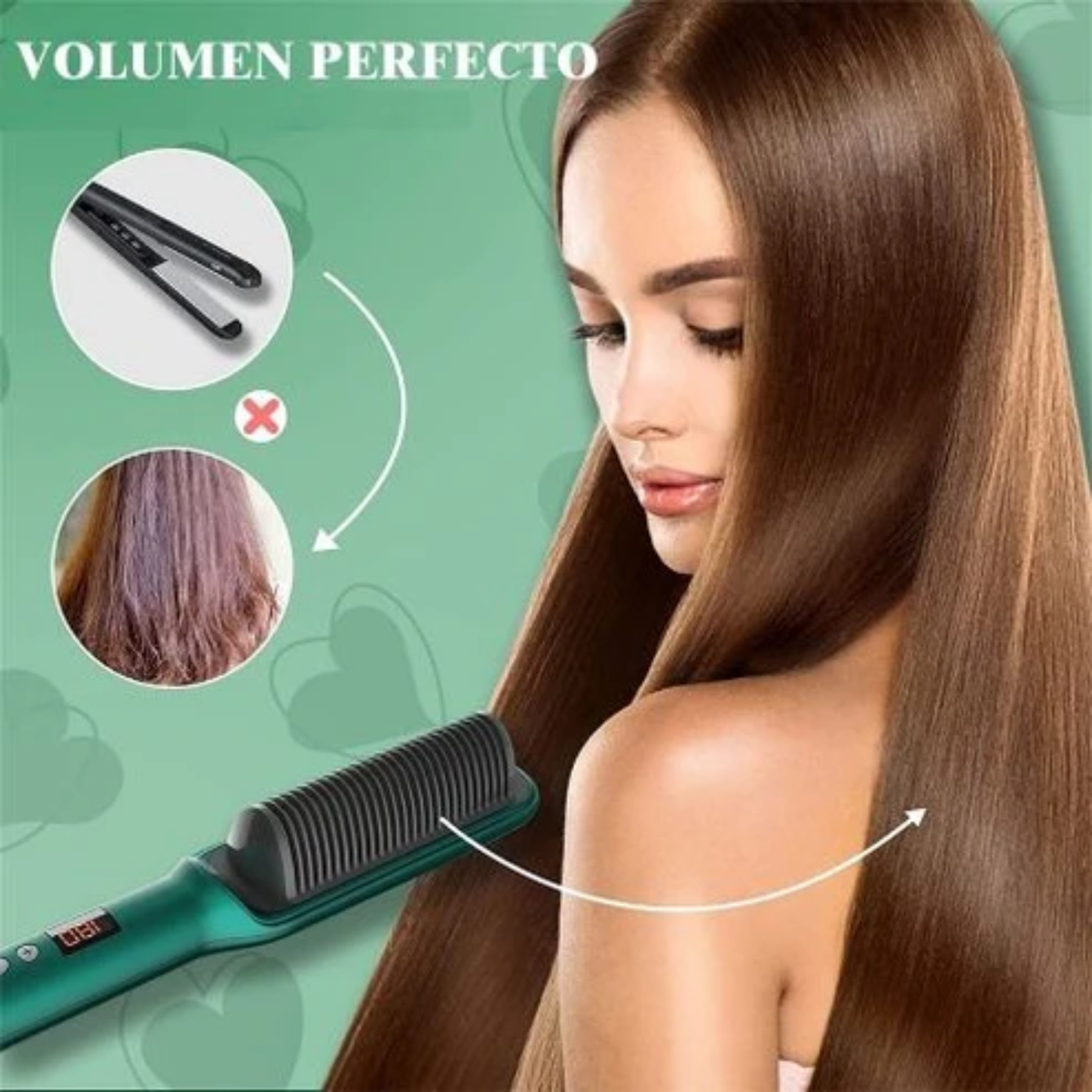 Cepillo multifuncional — uso en cabello largo