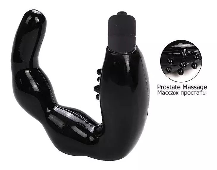 Estimulador Prostático con Vibración - Silicona Black Vibrator