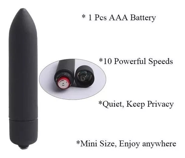 Estimulador Prostático con Vibración - Silicona Black Vibrator