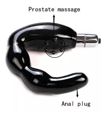 Estimulador Prostático con Vibración - Silicona Black Vibrator