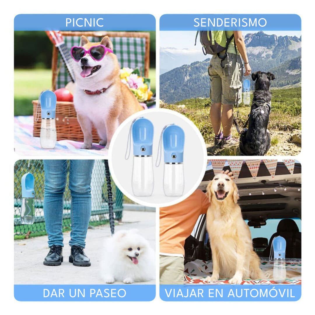 Dispensador de Agua Portátil para Mascotas | 500ml Pro Outdoor