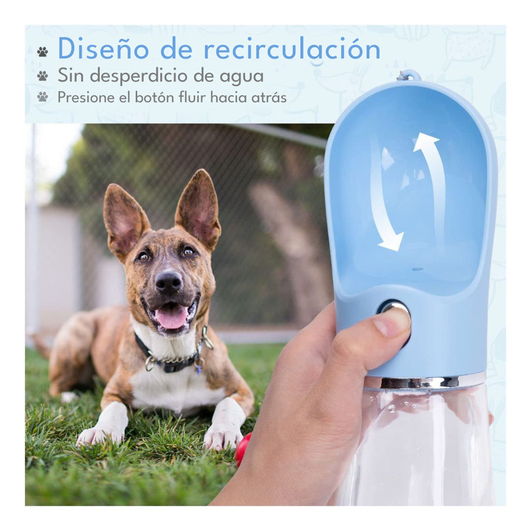 Dispensador de Agua Portátil para Mascotas | 500ml Pro Outdoor