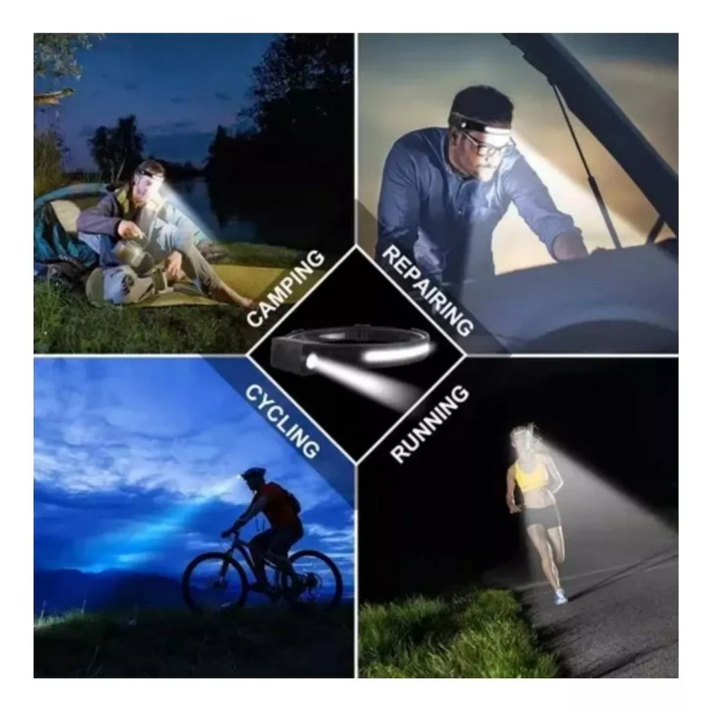 Linterna cintillo YT200 — modos de luz ajustables