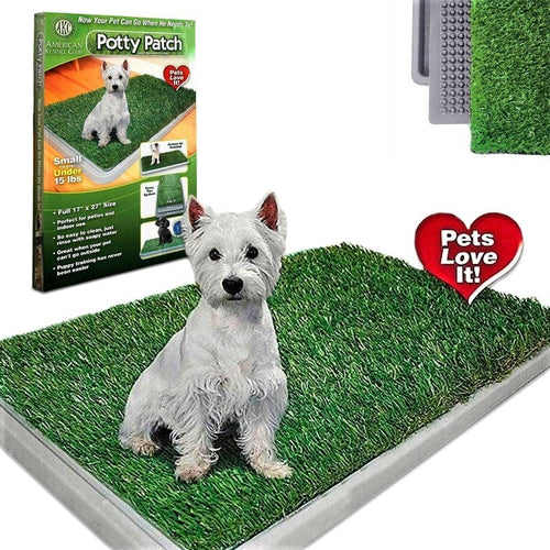 Baño ecológico para mascotas XL 68x44cm con pasto sintético