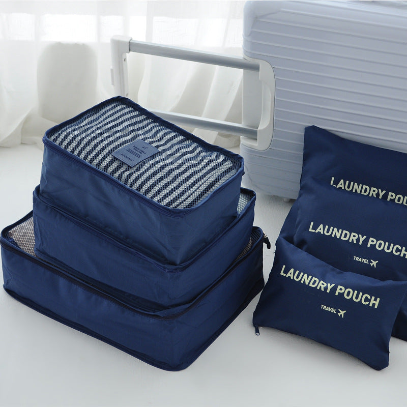 Set 6 Bolsas Organizadoras para Viaje - Malla + Compresión Impermeable