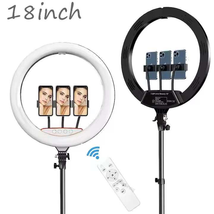 Aro de luz LED profesional 45cm con trípode ajustable