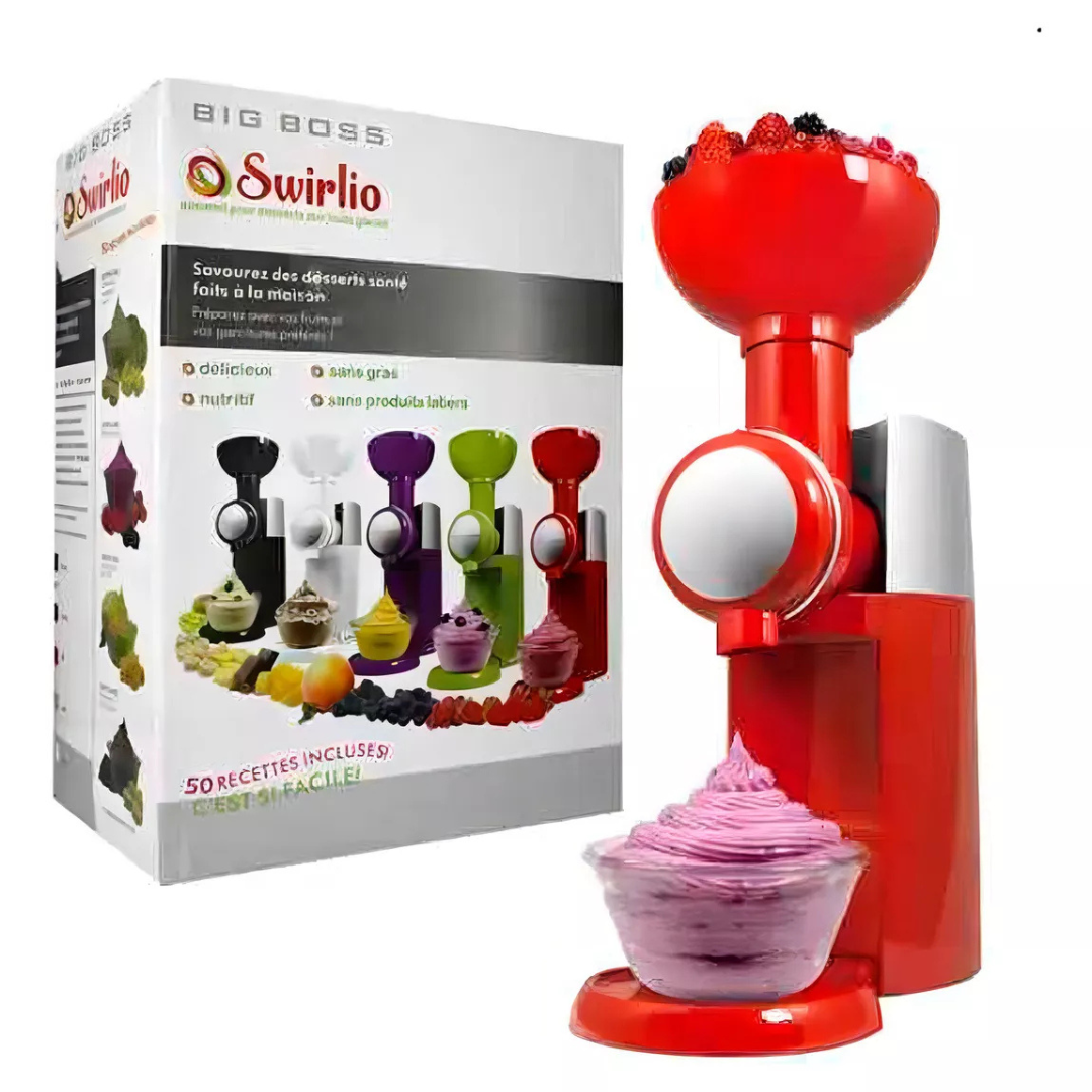 Mini maquina helados Swirlio caseros compacta fácil uso