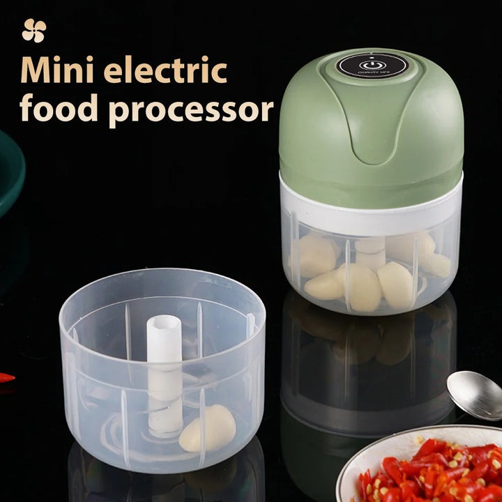 Picador eléctrico verduras cuchillas acero inoxidable