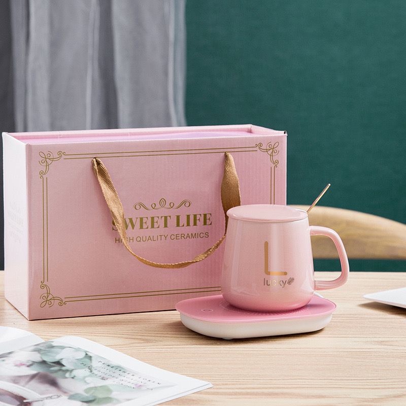Set taza calentadora USB antideslizante para café y té