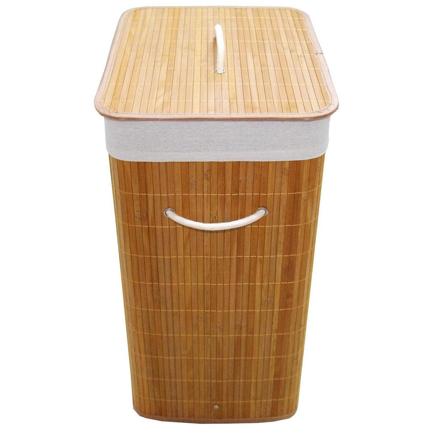 Organizador ropa bambú natural rectangular lavandería