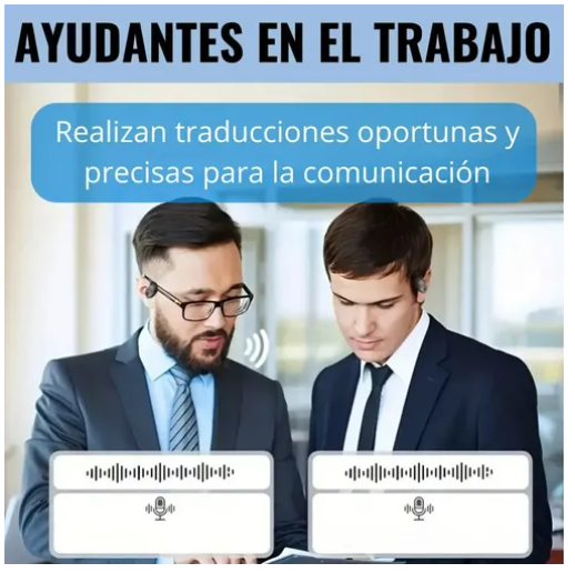 Audífonos traductores inalámbricos con IA más de 75 idiomas