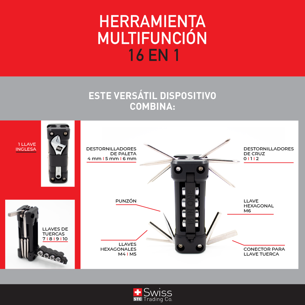 Herramienta Multifuncional 16 en 1