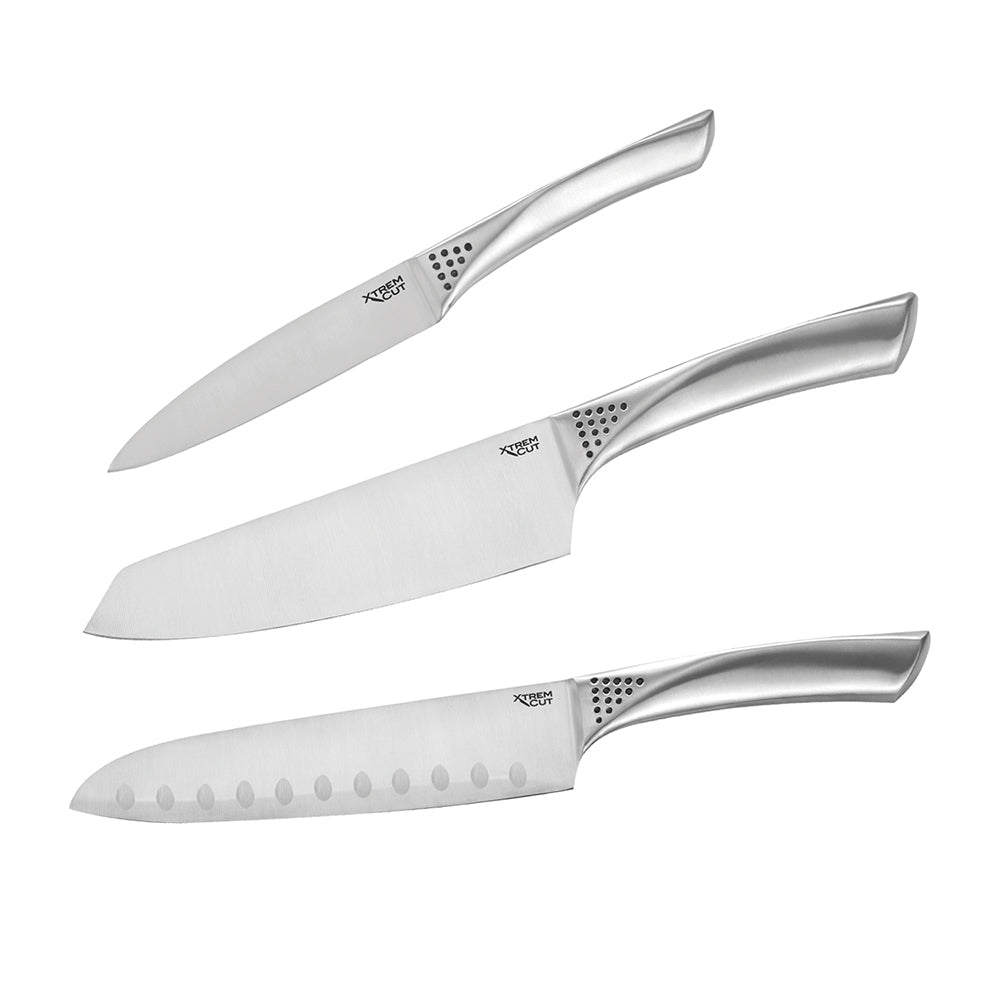 Xtrem Cut Set 3 Cuchillos Acero Inox