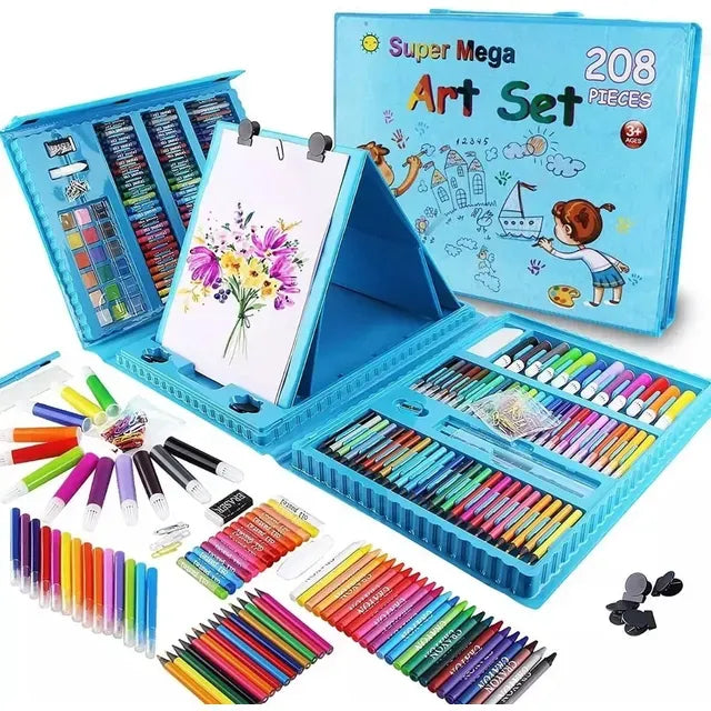 Set Kit Dibujo Ninos 208 Piezas