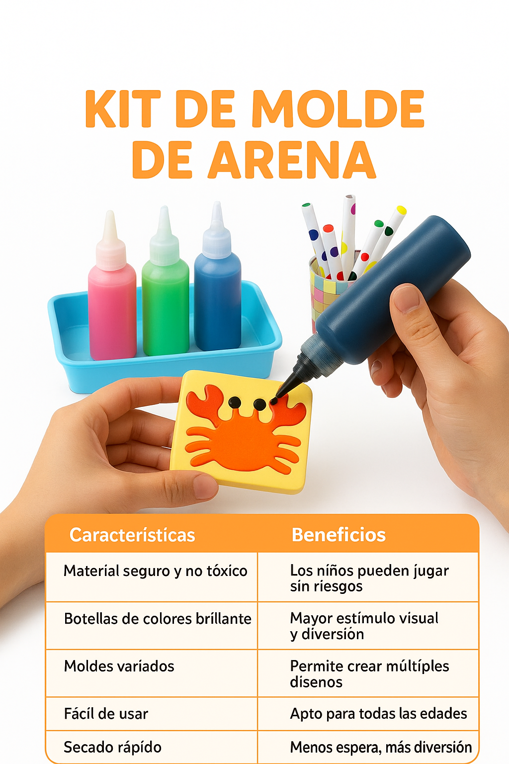 Kit Mágico Agua Moldes Pintura Niños