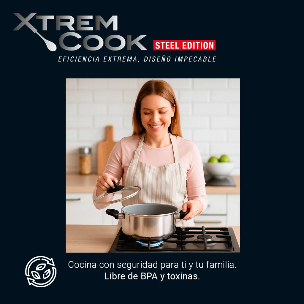 Batería de Cocina Xtrem Cook Steel 6 pz