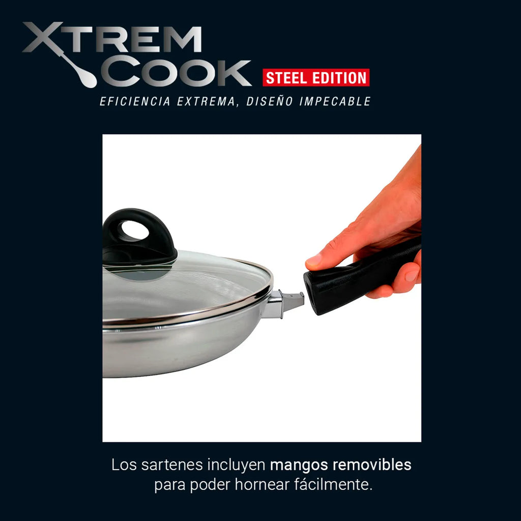 Batería de Cocina Xtrem Cook Steel 6 pz