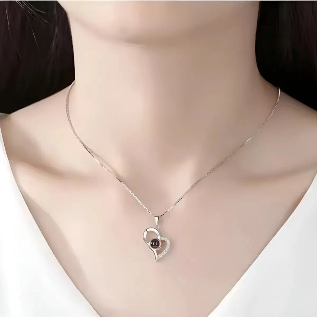 Collar+Dije Te Amo 100 Idiomas Parejas