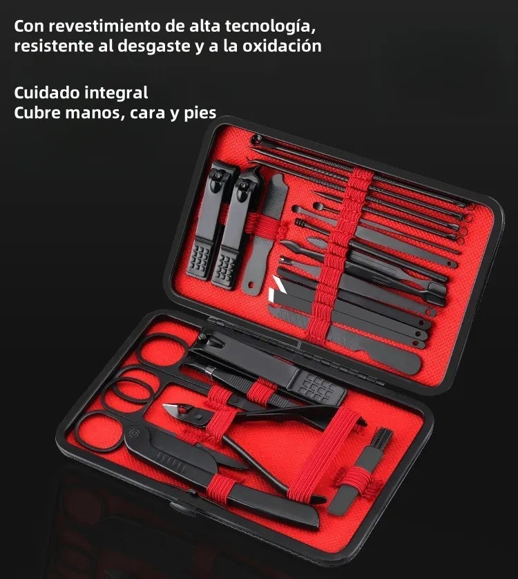 Set 18pcs Manicura Acero Inoxidable DOMA