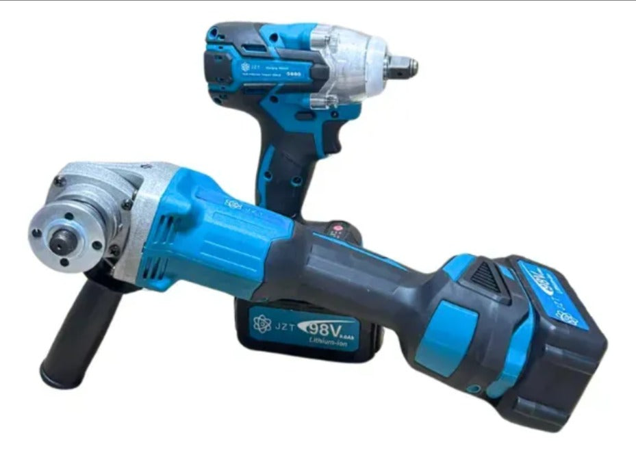Kit Taladro Percutor y Esmeril Angular