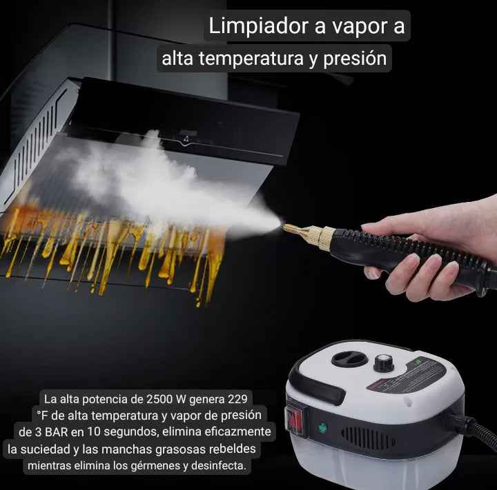 Limpiador vapor — cepillo de acero en campana cocina