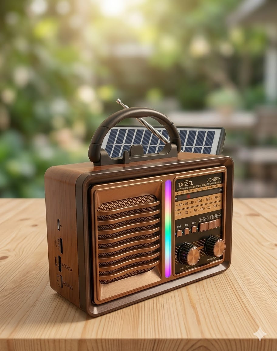 Radio solar recargable bluetooth