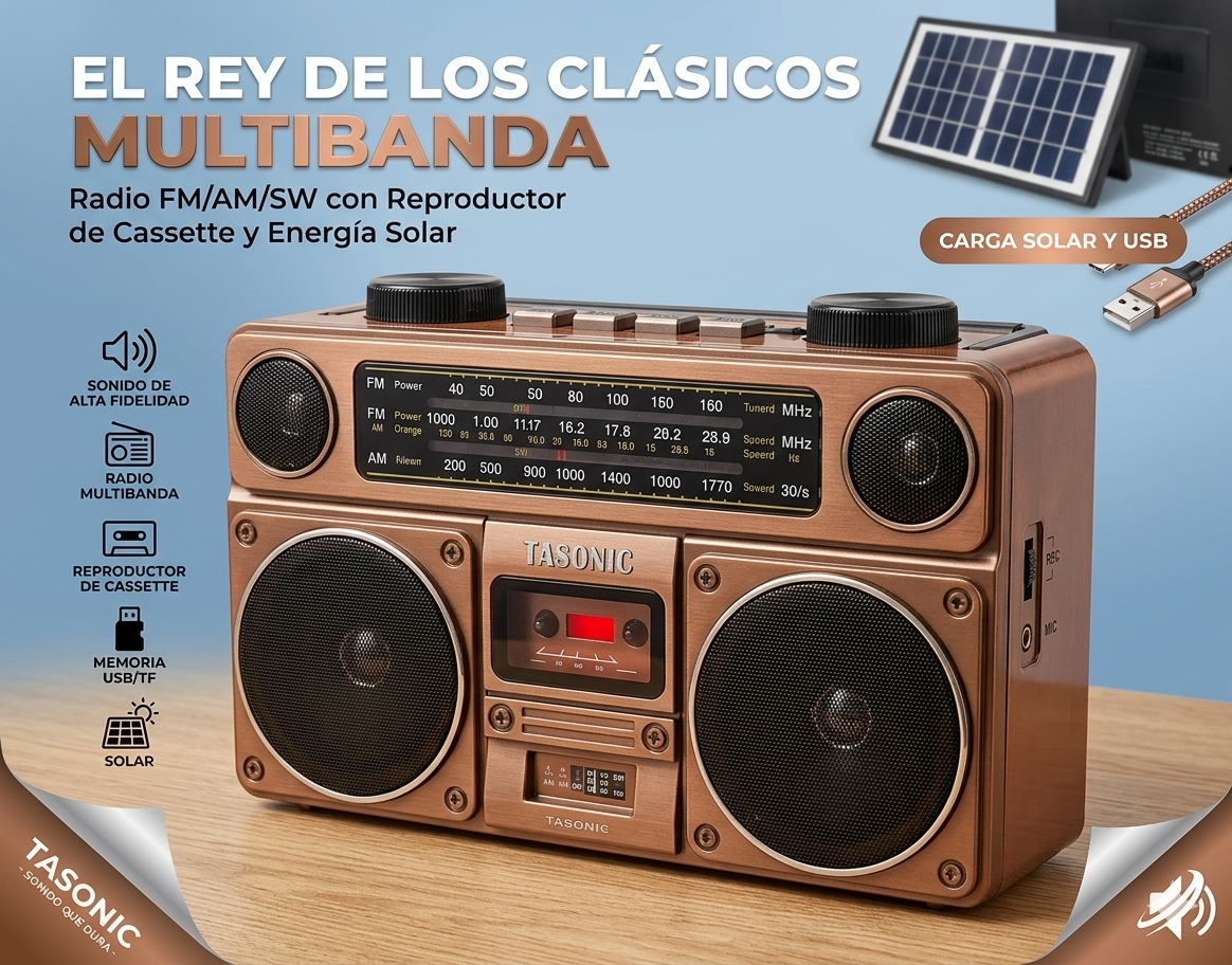 Radio Recargable Solar  Blt mp3