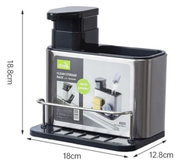 Dispensador Lavalozas Jabón 3En1 Y Porta