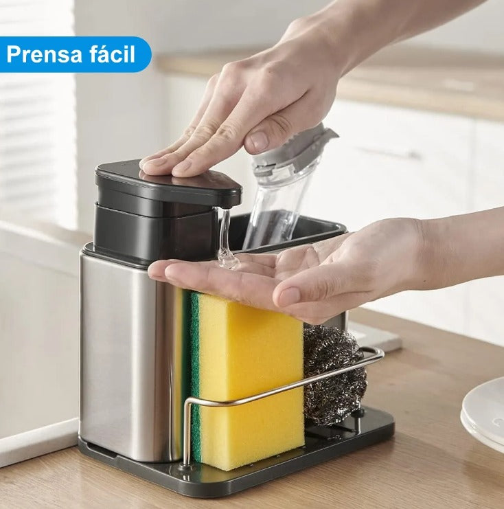 Dispensador Lavalozas Jabón 3En1 Y Porta