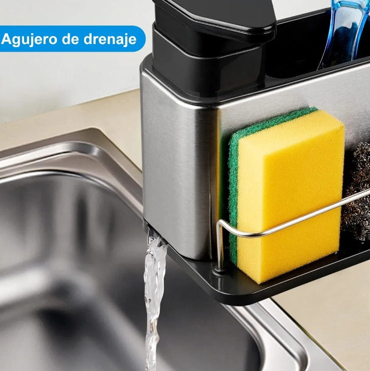 Dispensador Lavalozas Jabón 3En1 Y Porta