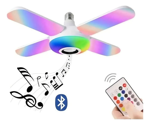 Ampolleta parlante Bluetooth — aspas girando