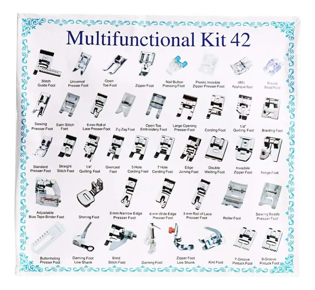 Set 42 Prensatelas Para Maquina De Coser