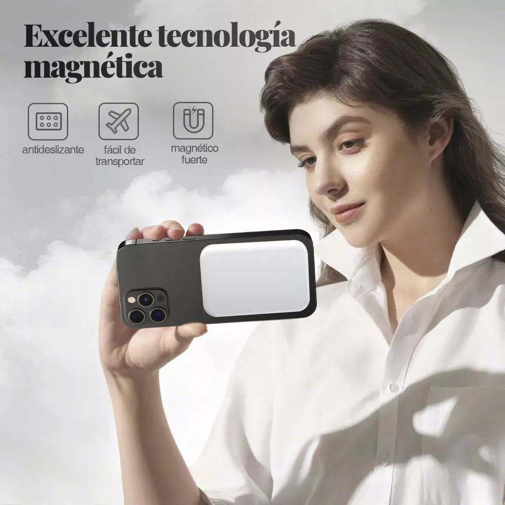 Power bank magnético MagSafe 5000mAh carga inalámbrica iPhone