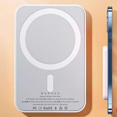 Power bank magnético MagSafe 5000mAh carga inalámbrica iPhone