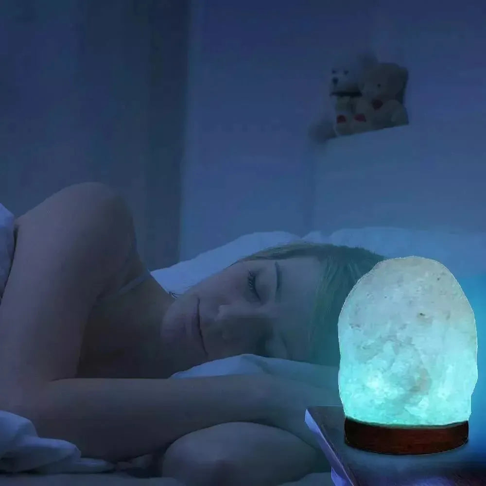 Lámpara Sal Himalaya Piedra 7 colores