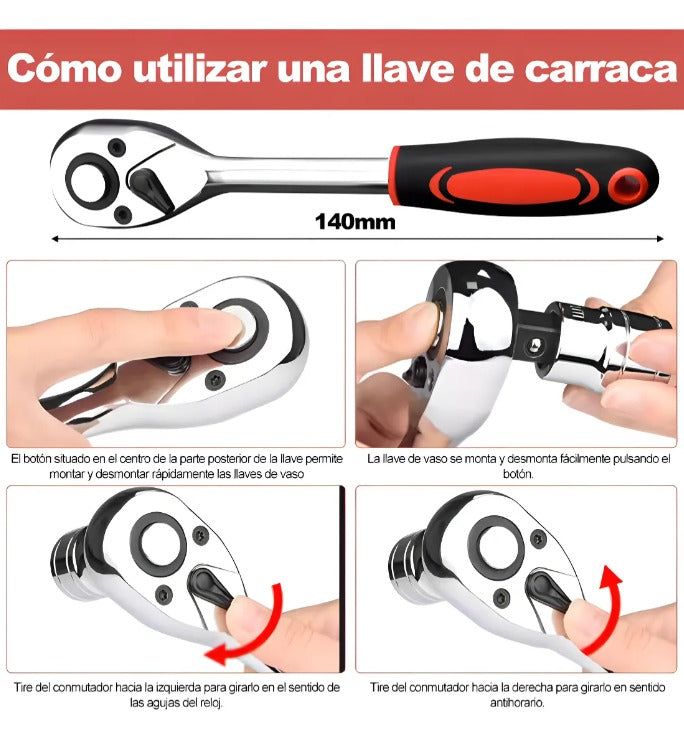 Juego De Herramientas Mecánicas Kit 46