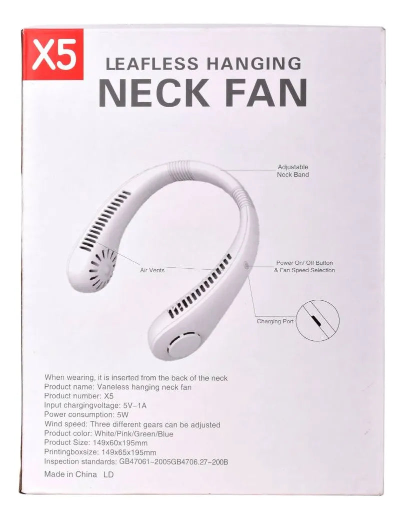 Ventilador Cuello Portátil Recargar USB