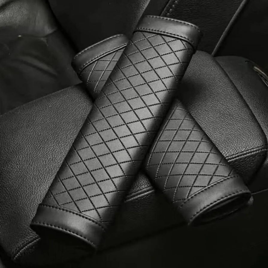 X2 Cubre Cinturón Cuero Negro Diamante